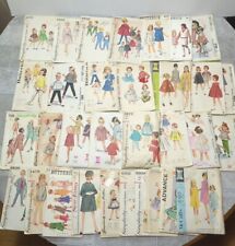 Lot of  32 Vintage Sewing Patterns 1950s Children Girl Mostly Dresses picture