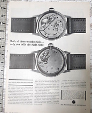 1959 Watchmakers of Switzerland Vintage Print Ad Swiss Quality Timepieces B&W picture