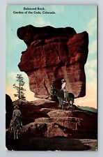 CO-Colorado, Balanced Rock, Garden Of The Gods Vintage Souvenir Postcard picture
