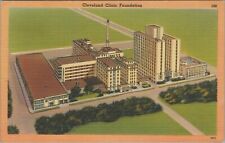 Cleveland Clinic Foundation OH Ohio birds eye view 1950s linen postcard F988 picture
