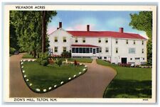 Tilton New Hampshire Postcard Zion's Hill Velvador Acres c1940 Vintage Antique picture