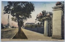 Galveston Texas Vintage Postcard 1910s Broadway 24th street Hand Colored Unused picture