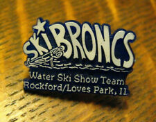 Ski Broncs Rockford Illinois Vintage Lapel Pin -Water Ski Show Team Souvenir Pin picture