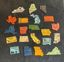 Vintage Lot 21 Rubber State Refrigerator Magnets-Souvenir,Travel-Free Shipping  picture