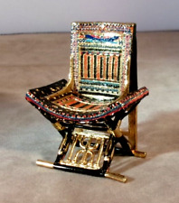 EGYPTIAN COLLECTION EGYPTIAN CEREMONIAL THRONE PEWTER NEW picture