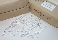 100 1980's Czech. Cut Lead Glass Prisms, Chandelier, Crystals, Lusters. picture
