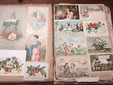 Trade Card Scrapbook Antique American Victorian Lithograph 19th Century as is picture