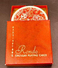 Rondo Retro Vintage Waddingtons Circular Round Playing Cards Made In England picture