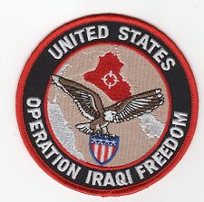 Operation Iraqi Freedom U.S. w/eagle, Eagle & US Shield BC Patch Cat No C5744 picture