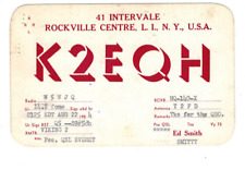 Ham Radio Vintage QSL Card     K2EQH   1954   Rockville Centre, L.I. N.Y. picture