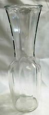 Vintage Clear Glass Marked #4077 12 Texture Stripe Display Floral Vase LZZ picture