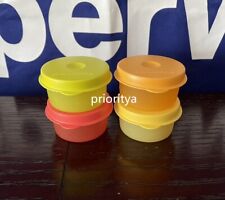 Tupperware 1oz Smidgets Pill Dressing Container Set of 4 Different Shades New picture