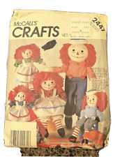 Vintage 1986 McCall's Pattern #2447 Dolls Raggedy Ann and Andy picture