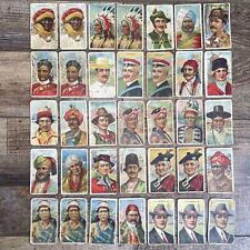 1911 AMERICAN TOBACCO COMPANY TYPES OF NATIONS T113 LOT OF 35 TRADING CARDS picture