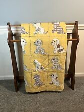 Vintage Handmade Puppy Dog Childs Quilt AS IS PLEASE READ picture