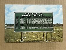 Postcard Florida FL NASA Gemini Titan Space Missions Sign Kennedy Space Center picture