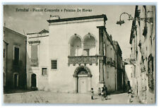c1940's Concord Square and March Palace Brindisi Italy Unposted Antique Postcard picture