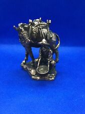 1999 Hallmark Figure of Man/Miner Panning for Gold w/Mule or Donkey Bronze Toned picture