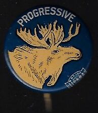 1912 Teddy Roosevelt Progressive Bull Moose Party Presidential Campaign Button picture