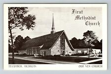 Tecumseh MI-Michigan First Methodist Church Religion Outside Vintage Postcard picture