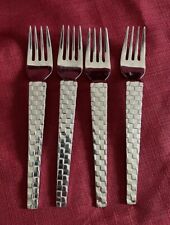 MIKASA Classic Weave 18/8 Stainless Steel Dessert Forks Set Of 4 picture