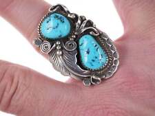 Sz9 Large Vintage Navajo sterling/turquoise ring picture