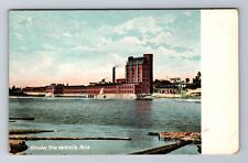 Waterville ME-Maine, Kennebec River, Antique Vintage Souvenir Postcard picture
