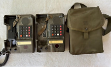 Lot of 2 TA-954/TT Military Digital Telephone, 1 H-350 handset, & 1 field case picture