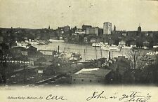 Postcard Baltimore Maryland Harbor View Paddle Steamers Birds Eye View 1906 VG picture