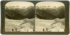 Stereo Canada, Selkirk Mounts, Asulkan Glacier, West to the Hermit Range, 1906V picture