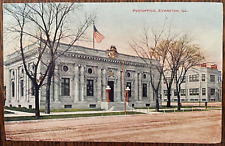 Vintage Postcard 1908 Post Office, Evanston, Illinois (IL) picture