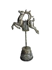 Sparkly Silver Reindeer With On Stand 15” Tall picture