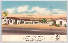 Color Postcard Of Desert Lodge Motel U.S. 66 Barstow California picture