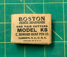 VTG Boston Pencil Sharpener One Pair Model KS Cutters, C. HOWARD HUNT PEN CO. picture