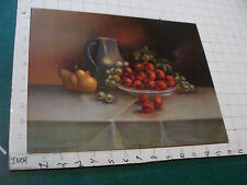 VINTAGE PRINT: c. 1906 CHROMOLITHOGRAPH of STRAWBERRIES & PEARS rlangs tyler picture