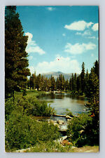 c1953 Chrome Postcard Rock Creek Lake Basin Hwy 395 Bishop CA picture