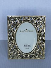 VTG Philip Whitney Gold Plated Picture Frame Ornate Regency Filigree 3.5x5.5 NOS picture