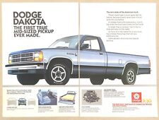 Vintage 1986 Original Print Ad Two Page - Dodge Dakota The First True picture