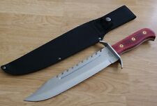 18” Bowie Knife Extra Large Sawback Wood Handle Mega Thick Heavy Duty Classic picture
