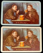 DR79 Swap Playing Cards 2 VINTAGE BEER BREWERY ADVT ANSELL’S BEER MONKS picture