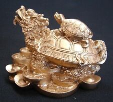  Feng Shui Dragon Turtle Tortoise Statue Figurine Coin Money Wealth  picture