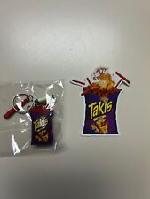 NWT Takis Fuego Chips Snacks Keychain And Takis Sticker picture
