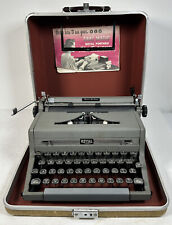 Vintage 1949 Royal Typewriter Quiet De Luxe Gray Magic w/ Case + Manual picture