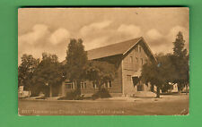 c. 1912 EDWARD MITCHELL POSTCARD - UNITARIAN CHURCH - FRESNO - CALIFORNIA POSTED picture