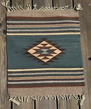 Vintage Zapotec? Aztec Mexican Rug/ Wall Decor 20” X 23” picture