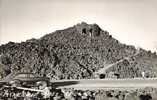 RPPC Lava Field McKenzie Pass in Oregon Small Rock Observatory c1950s Postcard picture