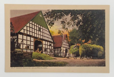 Old Westphalian farmhouses from Munsterland Germany Postcard Unposted picture