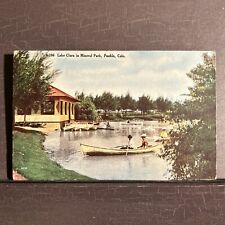 Rowing Classic Wooden boats Lake Clara Mineral Park Pueblo CO Postcard 1909 picture