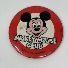 MICKEY MOUSE CLUB LARGE BUTTON PIN PINBACK Vintage WALT DISNEY PRODUCTIONS 3.5