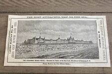 19th C The Rockaway Beach Hotel With NY, Woodhaven,Rockaway Railway Schedule picture
